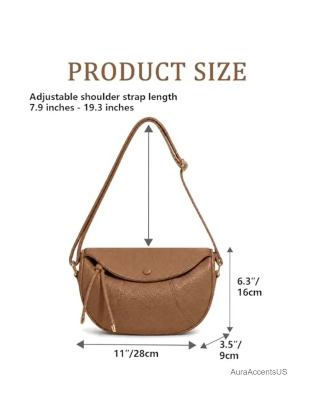 Faux Leather Slouchy Hobo Dumpling Shoulder Bag Crossbody Purse